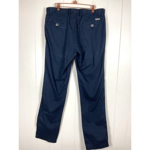 Paperbacks Mens Solid Chino Pants in Navy Blue Size 33 - Picture 5 of 8
